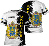 Personalized Name Ukraine Shirt 3D, Ukraine Tshirt Unisex for Men and Women, Custom Ukrainian Tshirt S-5XL