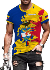 Mostprints Personalized Colombia Shirt 3D, Custom Colombia Flag Shirts for Men Women, Colombian Pride T-Shirt, Unisex Shirt