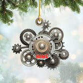 mostprints Personalized Mechanic Tools Ornaments, Custom Mechanic Christmas Ornaments, Mechanic Worker Lover, Gift Ornament Christmas Tree Hanging Pine Decorations, Mechanic Gift (M14)