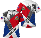 Personalized Haiti Shirt, Haitians Flag Pride Shirt, Haiti Shirts for Men & Women, Haitian Pride Tshirt, Haitian Flag Shirt