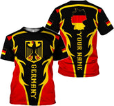 MoonArt Personalized Germany Shirts Deutsch Pround Coat of Arms Flag Deutschland 3D Shirts Germany German Pride Gift