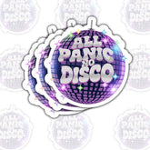 3PCS All Panic No Disco 3" Sticker – Funny Anxious Humor Vinyl Decal Waterproof for Laptop, Water Bottle, Notebook, Journal – Gift for Overthinkers, Students, Introverts