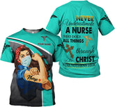 Mostprints Personalized Name Nurse Shirt, Nurse Shirts for Women, Nurse Shirts Gift, Nursing Shirts Emergency Shirts for Women