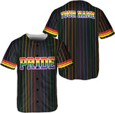 Mostprints Personalized Name LGBT Pride Baseball Jersey, LGBT Shirts, Gay Pride Shirt, Customized LGBT Baseball Jersey Shirt New