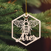 Personalized Bee Ornaments, Bee Xmas Ornaments, Bee Merry Christmas 2024 Ornament, Bee Bumble Bee Ornament, Honey Bee Ornaments, Beekeeper Ornament Bee Party Decorations, Gift for Bee Lovers (Bee 7)