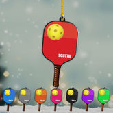 AOVL Personalized Pickleball Ornament Pickle Baller Sport Gifts Ornament Pickleball Ornament for Christmas Tree 2024 Pickleball Gifts Pickleball Paddles Ornament (PKB 13)