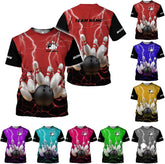 MoonArt Personalized Name Bowling Shirts for Men and Women 3D, Bowling Shirts for Team Bowling, Bowling Shirts Gift