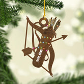 Suseaz Personalized Archery Ornaments, Bow and Arrow Ornament, Hunter Ornament, Hunting Ornament 2024, Archery Gifts, Archer Christmas Ornament, Archery Target, Archery Team Gifts Xmas (ON159)