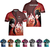 Artparel Personalized Name Bowling Jersey 3D, Custom Bowling Shirts for Team, Bowling Shirt Unisex for Men & Women