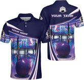 Ligthuy Personalized Name Bowling Polo Shirts 3D for Men and Women, Bowling Shirt, Bowling Shirts for Men Team Bowling Shirt