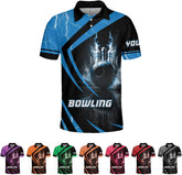 Royal Fight Personalized Bowling Polo Shirts 3D Custom Bowling Polo Shirt Bowling Shirts for Team Gift for Bowling Lover
