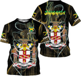 Mostprints Personalized Jamaica Shirt 3D, Custom Jamaica Flag Lion Shirt for Men and Women, Jamaican Pride T-Shirt Unisex