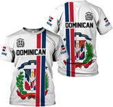 Custom Dominican Republic 3D Shirts for Men Dominicana Flag Shirts Dominican Flag Tshirt Dominican Independence Day