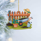 Personalized Christmas Garden Uniforms and Tools Ornament, Gardener Stuff Ornament, Gardening Tool Acrylic 2D Flat Hanging Ornaments for Christmas, Ornament Tree Hanging Decorations (GD 6)