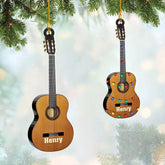 Personalized Guitar Ornament, Electric Guitar Ornament, Guitar Christmas Ornaments 2024, Acoustic Guitar Christmas Ornament, Guitar Christmas Ornaments Guitarist Gift Musical Instruments Xmas (G12)