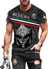 Mostprints Personalized Name Aztec Shirts for Men, Aztec Warrior Shirt, Mexican Shirts for Men Mexican Azteca, Mexico Shirts