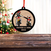 MAPrints Personalized Name Motorcycle 2 Layered Wood Ornament, Motorcycle Christmas Wooden Ornament, Biker Gifts, Motorcycle Gifts, Motorcycle Home Decor Ornaments for Motorcycle Lovers (Style 4)