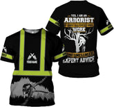 Personalized Arborist Shirt Custom Lumberjacks Shirts Tree Climber Logger 3D T Shirts Lumberjacks Tshirt for Men and Women