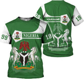 AOVL Personalized Nigeria Shirts Nigerian Flag Shirts Nigeria Flag Nigerian Pride Gift T-Shirt Nigerian Pride Shirt 3D S-5XL