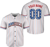 Custom Men American Flag Jersey Men's America Baseball Jerseys Patriotic Jerseys 4th of July Shirts USA Flag America Gifts