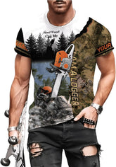 Personalized Name Arborist Shirts 3D, Cool Lumberjack Art Men Women Arborist Logger Tree Climber Logger, Tree Climber Shirt