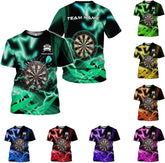 Pretyprints Personalized Dart Shirts Men Women 3D Polo Custom Name Team Jersey Funny Dartboard Shirt S-5XL Gifts