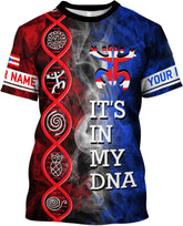 AOVL Personalized Puerto Rico Flag 3D Shirt - Unisex Adults - Red - Short Sleeve - Crew Neck - Modern - Polyester Blend - Fade Resistant - Size L