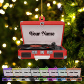 RoyalBro Personalized Vinyl Records Ornament, Custom Vinyl Record Machine Ornament, Vinyl Album Christmas Ornament, Custom Vinyl Record Gift Ornament Tree Hanging, Gift for Music Lover (VR 5)