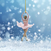 Personalized Figure Skates Christmas Ornament 2024, Ice Skating Boots 2D Flat (NOT 3D) Ornament, Figure Skating Sport Ornaments, Ice Skate Decorative Hanging Ornaments for Christmas Tree (IceSkate 6)