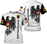 Artparel Personalized Germany Shirt 3D Germany Shirts German Flag Shirt Gift Deutschland Shirt Germany Eagle T-Shirt S-5XL
