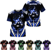 AOVL Personalized Billiard Shirts 3D Billiard Shirt Custom Billiard Flag Shirt Men's Pool Billiards Shirt 8 Ball Men Women