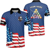 MoonArt Personalized Billiard Polo Shirts, Billiards Shirts for Men, Pool Shirts, 3D Billiards 8 Ball Pool, Billiard Team