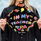 Pretyprints Personalized Teacher Graduation Cap Topper Teacher Gift Class Of 2025 Graduation Cap Decoration Topper