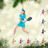 AOVL Custom Pickleball Ornament 2024 Pickle Baller Sport Gifts Ornament Pickleball Paddles Ornament 2024 Pickleball Player Gifts Christmas Tree Pickleball Christmas Ornaments 2024 (OPB11)