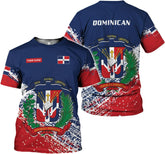 MoonArt Personalized Dominican Republic Shirts 3D, Republica Dominicana Tshirt, Gift Dominican Republic Flag Proud T Shirt