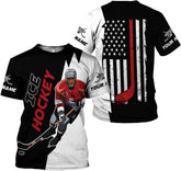 MAPrints Personalized Hockey Shirt 3D All Over Printed, Hockey T- Shirts for Men & Women, Hockey Sport Shirt Uniform for Team