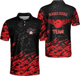 Intenprints Custom 3D Bowling Polo Shirts Personalized Jersey Men Women Team Name Unisex Bowling Shirt Jerseys