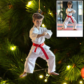 Personalized Karate Ornaments, Custom Karate Christmas Ornament, Karate Christmas Ornaments 2024, Karate Uniform Karate Ornament Girl & Boy, Black Belt Karate Gifts for Karate Instructors Xmas (Kr6)