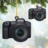 Personalized Camera Ornament Custom Camera Ornaments for Christmas Tree Film Camera Christmas Ornament, Gift Photography Ornament, Photographer Ornament Camera Lover Gifts Movie Camera Decor (CM9)