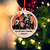 MAPrints Personalized Name Suncatcher Motorcycle Ornament, Motorcycle Xmas Suncatcher Wood Ornament, Biker Gifts, Motorcycle Gifts, Motorcycle Decor Ornaments for Motorcycle Lovers (Style 8)