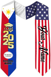 Customize Filipino Graduation Sash, Philippines Graduation Stole, Philippine Graduation Sash 2025