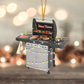 Personalized Grill Christmas Ornaments, BBQ Grill Ornament 2024, Smoker Christmas Ornament, Barbeque BBQ Ornament, Grilling Christmas Ornaments Cooking Hanging Gift for Griller Grill Master (BBQ7)