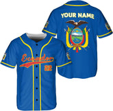 Podagree Personalized Ecuador Baseball Jersey Shirt, Ecuador Flag Jersey, Ecuadorian Jersey for Men and Women Ecuadorian