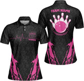 Personalized Bowling Shirts for Women, Custom Name Women Bowling Jersey, Ladies Bowling Polo Shirt for Team