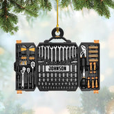 mostprints Personalized Mechanic Tools Ornaments, Custom Mechanic Christmas Ornaments, Mechanic Worker Lover, Gift Ornament Christmas Tree Hanging Pine Decorations, Mechanic Gift (M15)
