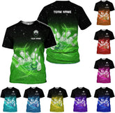 Rivelus Personalized Name Bowling Shirts for Men and Women 3D, Bowling Shirts for Team Bowling, Bowling Shirts Gift