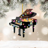 Personalized Piano Ornament, Custom Piano Ornament Piano Christmas Ornament 2024, Music Instrument Player Keyboard Ornament Decor, Gift for Piano Lover, Music Lovers