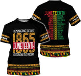 PAgree Personalized Name Juneteenth Shirt, Freeish Since 1865 Juneteenth Flag T-Shirt, Black History Month Pride Tshirt