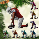 Artparel Personalized Football Ornament Customized Football Christmas Ornaments Football Ornament Christmas Hanging Décor Gift for Football Fans Football Gifts Gift for Football Player (FB 5)
