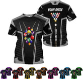 AOVL Personalized Billiard Shirts 3D Billiard Shirt Custom Billiard Flag Shirt Men's Pool Billiards Shirt 8 Ball Men Women